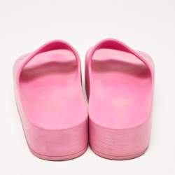 Balenciaga Pink Rubber Platform Chunky Sandals Size 37