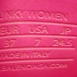 Balenciaga Pink Rubber Platform Chunky Sandals Size 37