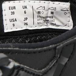 Pre Owned Balenciaga Black Rubber and Faux Leather Track Sandals Size 39