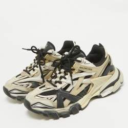 Balenciaga Multicolor Faux Leather and Mesh Track 2 Sneakers Size 38
