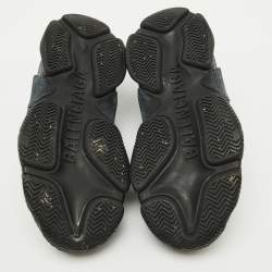 Balenciaga Black Nylon and Suede Triple S Sneakers Size 38