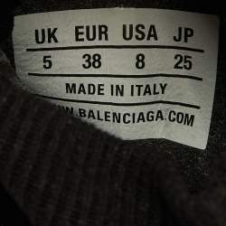 Balenciaga Black Knit Fabric Speed Trainer Lace Up Sneakers Size 38