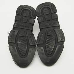 Balenciaga Black Knit Fabric Speed Trainer Lace Up Sneakers Size 38