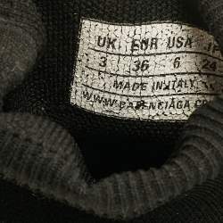 Balenciaga Black Knit Fabric Speed Slip On Sneakers Size 36