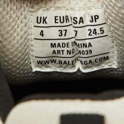 Balenciaga Multicolor Faux Leather and Mesh Triple S Sneakers Size 37