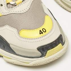 Balenciaga Multicolor Leather and Mesh Triple S Low Top Sneakers Size 40