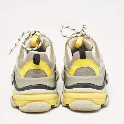 Balenciaga Multicolor Leather and Mesh Triple S Low Top Sneakers Size 40