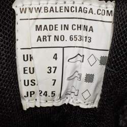 Balenciaga Black Faux Leather Track Mule Sneakers Size 37