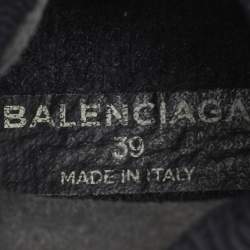 Balenciaga Navy Knit Fabric Speed Trainer High Top Sneakers Size 39