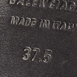 Balenciaga Black Leather Drapy Mules Size 37.5