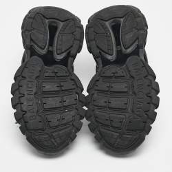 Balenciaga Black Faux Leather Track Mule Sneakers Size 39