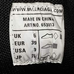 Balenciaga Black Faux Leather Track Mule Sneakers Size 39