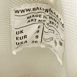 Pre Owned Balenciaga White Mesh and Faux Leather Track Mule Sneakers Size 39