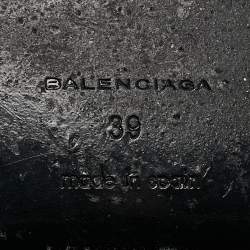 Balenciaga Black Leather Arena Wedge Espadrille Sandals Size 39