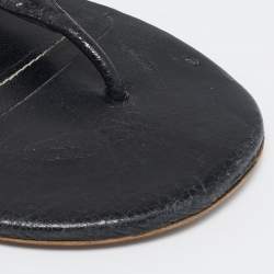Balenciaga Black Leather Arena Flat Sandals Size 39