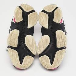 Balenciaga Multicolor Mesh and Nubuck Leather Triple S Sneakers Size 38