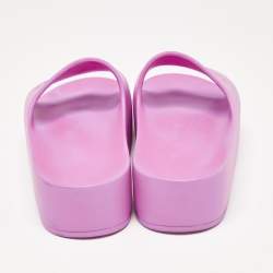 Balenciaga Pink Rubber Platform Chunky Slide Sandals Size 36