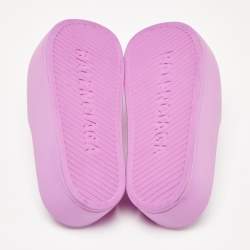 Balenciaga Pink Rubber Platform Chunky Slide Sandals Size 36