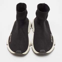 Balenciaga Black Knit Fabric Speed 2.0 Sneakers Size 38