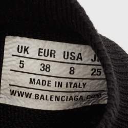 Balenciaga Black Knit Fabric Speed 2.0 Sneakers Size 38
