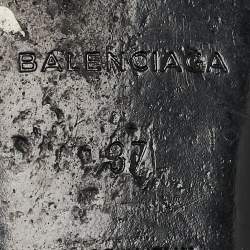 Pre Owned Balenciaga Purple Suede Arena Flat Sandals Size 37