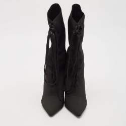 Yeezy Black Knit Fabric Knife Ankle Socks Boots Size 38