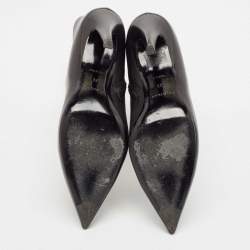 Balenciaga Black Leather Pointed Toe Ankle Boots Size 39