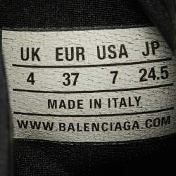 Balenciaga Black Stretch Fabric Speed Trainer High Sneakers Size 37