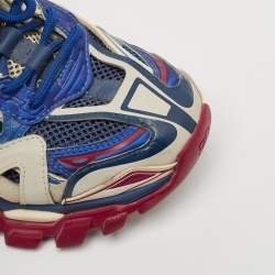 Pre Owned Balenciaga Multicolor Mesh And Synthetic Leather Track 2 Low Top Sneakers Size 39