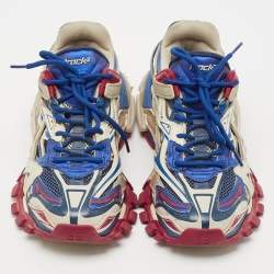 Pre Owned Balenciaga Multicolor Mesh And Synthetic Leather Track 2 Low Top Sneakers Size 39