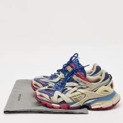 Pre Owned Balenciaga Multicolor Mesh And Synthetic Leather Track 2 Low Top Sneakers Size 39