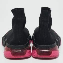 Balenciaga Black Knit Fabric Speed Slip On Sneakers Size 36
