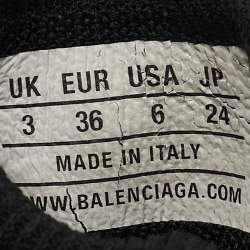 Balenciaga Black Knit Fabric Speed Slip On Sneakers Size 36