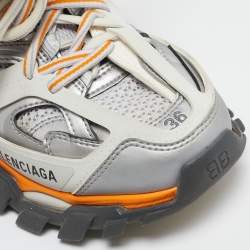 Balenciaga Multicolor Faux Leather and Mesh Track Lace Up Sneakers Size 36
