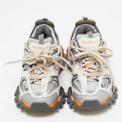Balenciaga Multicolor Faux Leather and Mesh Track Lace Up Sneakers Size 36
