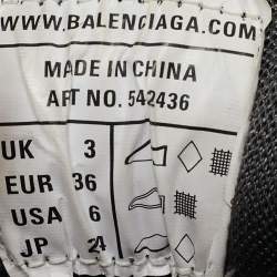 Balenciaga Multicolor Faux Leather and Mesh Track Lace Up Sneakers Size 36