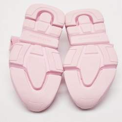 Balenciaga Pink Knit Fabric Speed Trainer Sneakers Size 36
