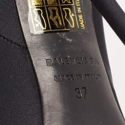 Pre Owned Balenciaga Black Stretch Fabric Pantalegging Pumps Size 37