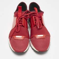 Balenciaga Multicolor Leather and Mesh Race Runner Low Top Sneakers Size 39