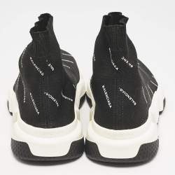 Balenciaga Black Knit Fabric Speed Trainer Sneakers Size 40