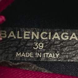 Balenciaga Burgundy Knit Fabric Speed Trainer Slip On Sneakers Size 39