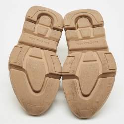 Pre Owned Balenciaga Beige Knit Fabric Speed Sock Sneakers Size 37