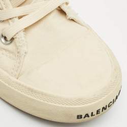 Balenciaga Cream Canvas High Top Sneakers Size 38
