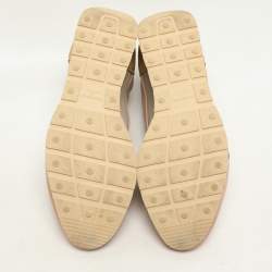 Pre Owned Balenciaga Pink/Beige Neoprene And Leather Race Runner Sneakers Size 39