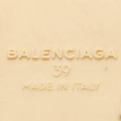 Pre Owned Balenciaga Pink/Beige Neoprene And Leather Race Runner Sneakers Size 39