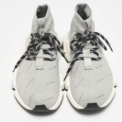Balenciaga Grey Knit Fabric Speed Trainer Sneakers Size 37
