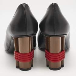 Balenciaga Black Leather Bistrot Pumps Size 39.5