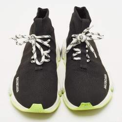 Balenciaga Black Knit Fabric Speed Trainer Sneakers Size 40