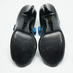 مملوكة مسبقًا Balenciaga Multicolor Leather Thick Strap Pumps Size 39