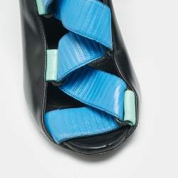 مملوكة مسبقًا Balenciaga Multicolor Leather Thick Strap Pumps Size 39